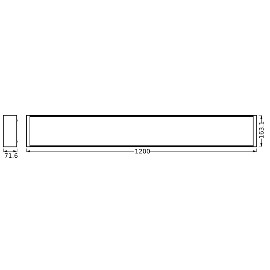 Ledvance - LED Pritemdomas lubinis šviestuvas OFFICE LINE LED/40W/230V 120 cm + nuotolinio valdymo pultas
