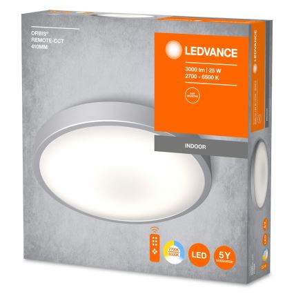 Ledvance - LED Pritemdomas lubinis šviestuvas ORBIS LED/25W/230V 2700-6500K + nuotolinio valdymo pultas