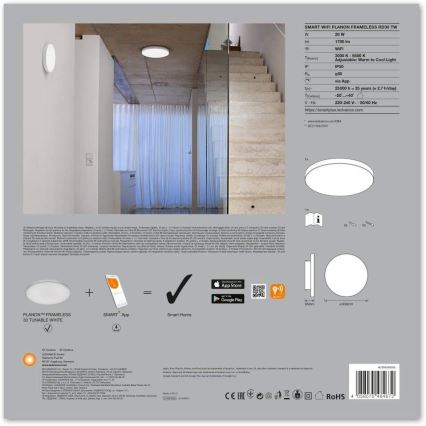 Ledvance - LED Pritemdomas lubų šviestuvas SMART + FRAMELESS LED / 20W / 230V