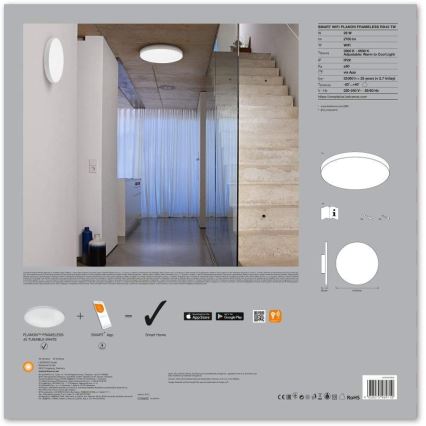 Ledvance - LED Pritemdomas lubų šviestuvas SMART + FRAMELESS LED / 28W / 230V