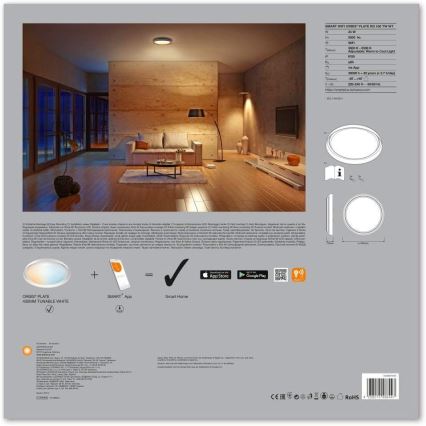 Ledvance - LED Pritemdomas lubų šviestuvas SMART + PLATE LED / 24W / 230V wi-fi