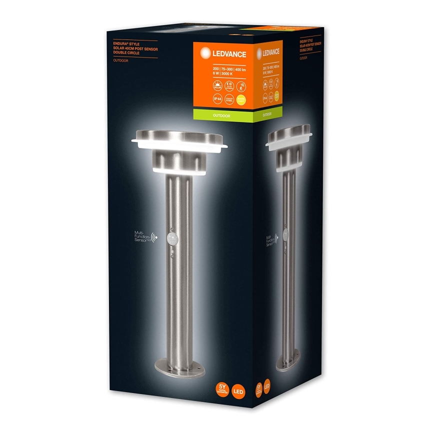 Ledvance - LED Pritemdomas saulės lempa su jutikliu CIRCLE LED/6W/3,2V 2200 mAh IP44