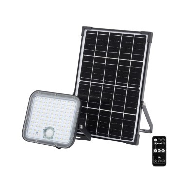 Ledvance - LED pritemdomas saulės prožektorius su jutikliu FLOOD SPLIT LED/30W/6,4V IP65 + nuotolinio valdymo pultas