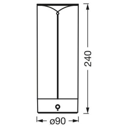 Ledvance - LED pritemdomas, liečiamas stalinis šviestuvas DECOR FILAMENT LED/1,2W/5V 1000 mAh