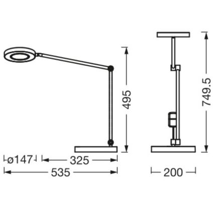 Ledvance - LED pritemdomas, liečiamas stalinis šviestuvas SUN@HOME LED/20W/230V 2200-5000K CRI 95 Wi-Fi