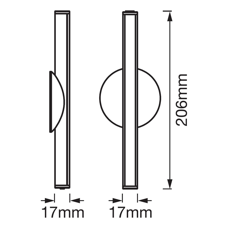 Ledvance - LED Pritemdomas vonios veidrodis LEDSTIXX LED/2W/Li-Ion 800 mAh IP44 CRI 90