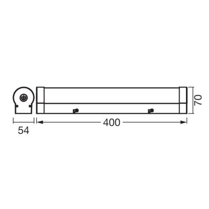 Ledvance - LED Pritemdomas jutiklinis veidrodis su apšvietimu ORBIS TUBE LED/9W/230V 40 cm 3000/4000K IP44