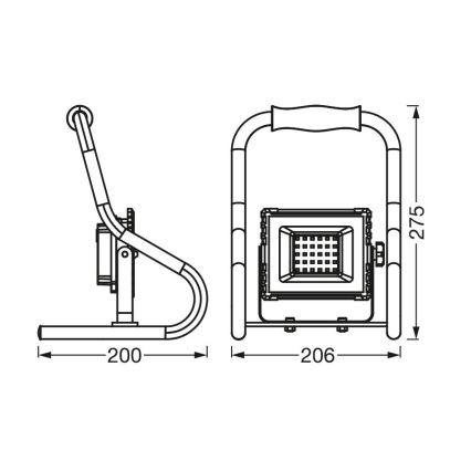 Ledvance - LED prožektorius R-STAND LED/10W/5V 2200 mAh IP44