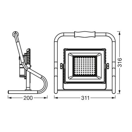 Ledvance - LED Prožektorius R-STAND LED/30W/5V IP44