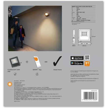 Ledvance - LED Prožektorius SMART+ FLOOD LED/50W/230V IP65 Wi-Fi