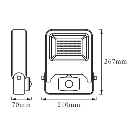 Ledvance - LED prožektorius su jutikliu ENDURA LED/50W/230V IP44