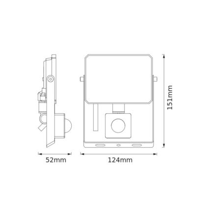 Ledvance - LED prožektorius su judesio ir sutemos jutikliu FLOODLIGHT LED/20W/230V 4000K IP65