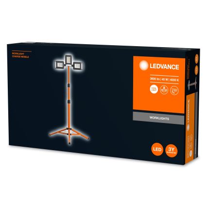 Ledvance - LED Prožektorius su laikikliu TRIPOD 1xLED/30W/230V + 2xLED/5W IP65