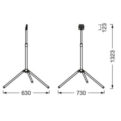 Ledvance - LED lauko prožektorius su laikikliu WORKLIGHT TRIPOD LED/20W/230V 6500K IP65