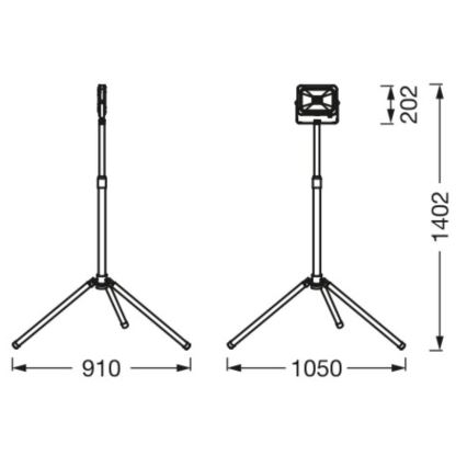 Ledvance - LED lauko prožektorius su laikikliu WORKLIGHT TRIPOD LED/30W/230V 6500K IP65