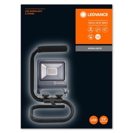 Ledvance - LED prožektorius su rankiena S-STAND LED/20W/230V IP65