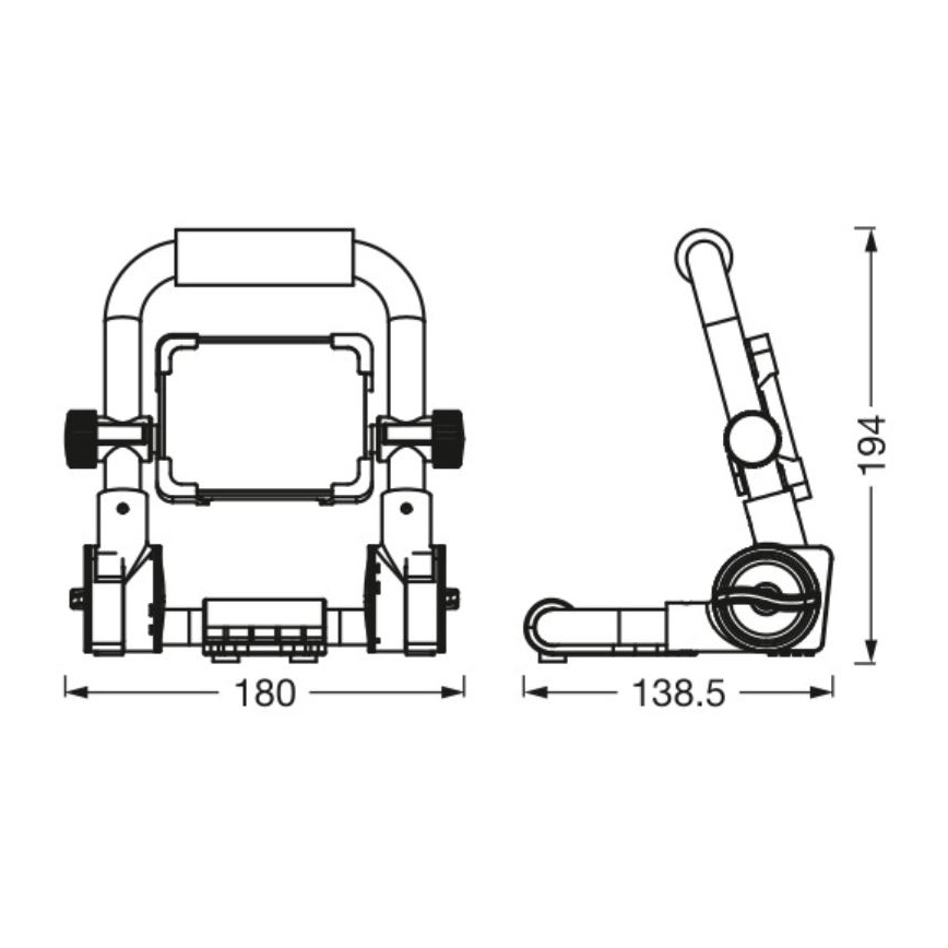 Ledvance - LED lauko prožektorius WORKLIGHT R-STAND LED/10W/230V 6500K IP65