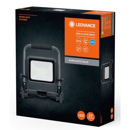 Ledvance - LED lauko prožektorius WORKLIGHT R-STAND LED/20W/230V 6500K IP54