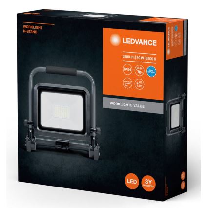 Ledvance - LED lauko prožektorius WORKLIGHT R-STAND LED/30W/230V 6500K IP54