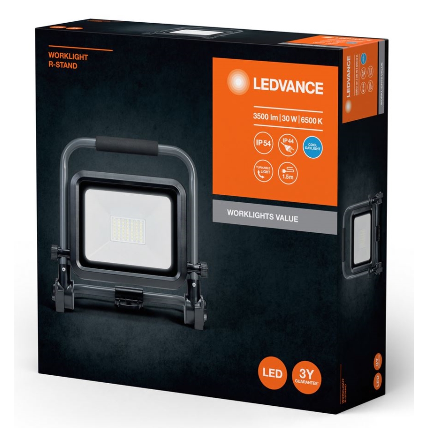 Ledvance - LED lauko prožektorius WORKLIGHT R-STAND LED/30W/230V 6500K IP54