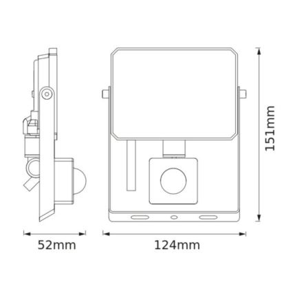 Ledvance - LED prožektorius su judesio ir sutemimo jutikliu FLOODLIGHT LED/20W/230V 3000K IP65