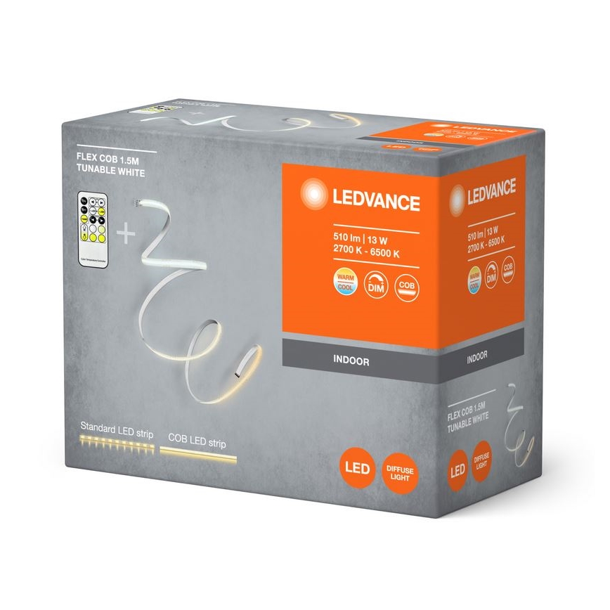Ledvance - LED reguliuojama FLEX COB juosta 1,5 m LED/13W/230V 2700-6500K + nuotolinio valdymo pultas