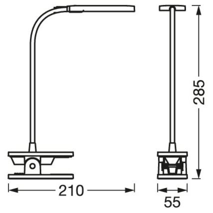 Ledvance - LED Reguliuojama jutiklinė stalinė lempa PANAN LED/5,2W/5V 1000 mAh