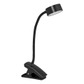 Ledvance - LED reguliuojama jutiklinė stalinė lempa su spaustuku CYLINDER LED/4,8W/5V 3000-6500K juoda