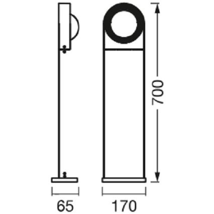 Ledvance – LED Reguliuojama lauko lempa SWING LED/6,7W/230V IP44 Wi-Fi