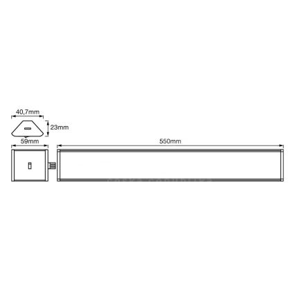 Ledvance - LED Reguliuojamas akcentinis šviestuvas su jutikliu CORNER LED/8W/230V