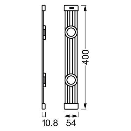 Ledvance - LED Reguliuojamas baldų šviestuvas su jutikliu LINEAR 2xLED/3,5W/230V