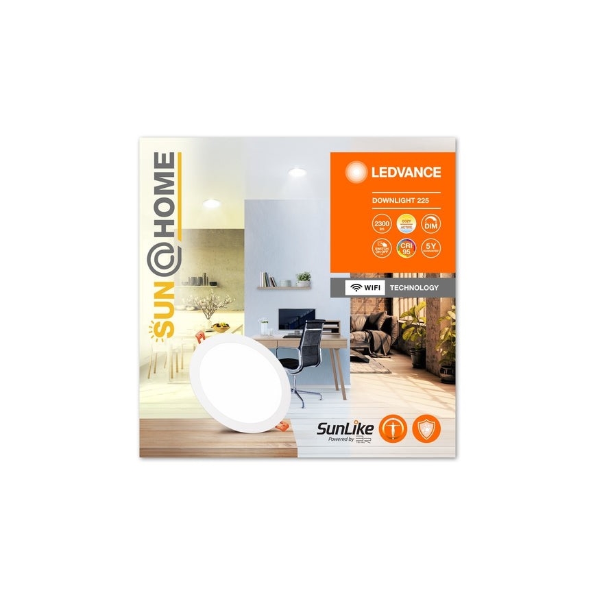 Ledvance - LED Reguliuojamas įleidžiamas šviestuvas SUN@HOME LED/22W/230V 2200-5000 CRI 95 Wi-Fi