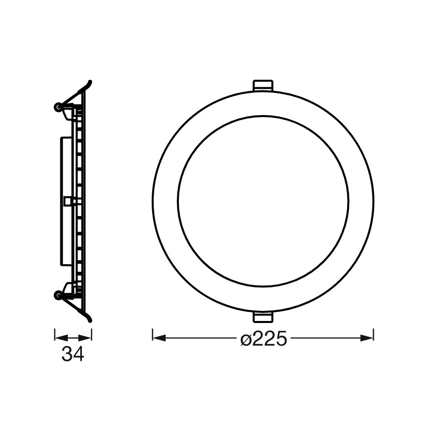 Ledvance - LED Reguliuojamas įleidžiamas šviestuvas SUN@HOME LED/22W/230V 2200-5000 CRI 95 Wi-Fi