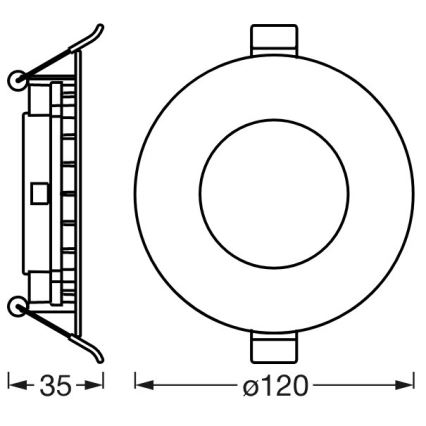 Ledvance - LED Reguliuojamas įleidžiamas šviestuvas SUN@HOME LED/8W/230V 2200-5000K CRI 95 Wi-Fi