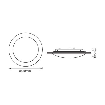 Ledvance - LED Reguliuojamas lubinis šviestuvas ORBIS SPARKLE LED/35W/230V 2700-6500 + VP