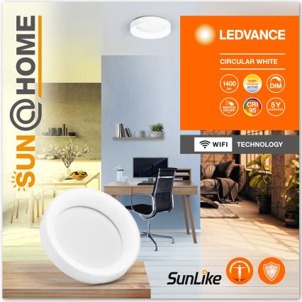 Ledvance-LED Reguliuojamas lubinis šviestuvas SUN@HOME CIRCULAR LED/18,5W/230V Wi-Fi