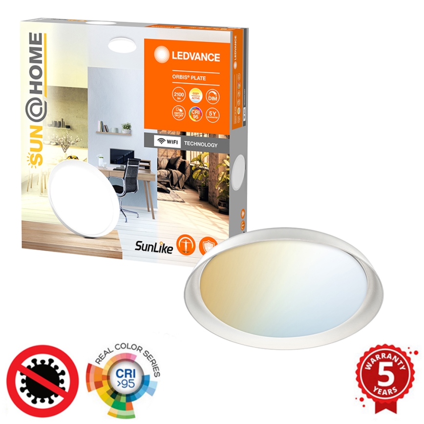 Ledvance - LED Reguliuojamas lubinis šviestuvasSUN@HOME ORBIS LED/26W/230V 2200-5000K CRI 95 Wi-Fi