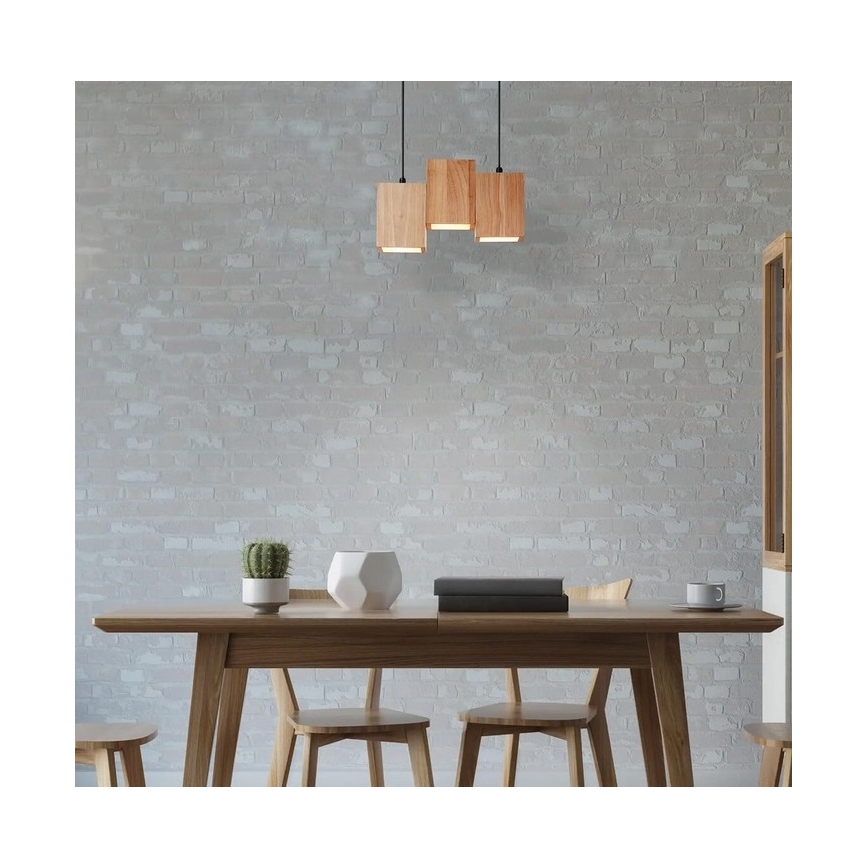Ledvance - LED Reguliuojamas pakabinamas sietynas DECOR WOOD 3xLED/7W/230V Wi-Fi