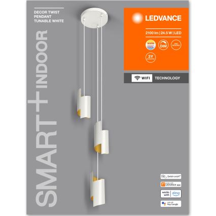 Ledvance - LED Reguliuojamas pakabinamas sietynas SMART+ DECOR 3xLED/8W/230V baltas Wi-Fi