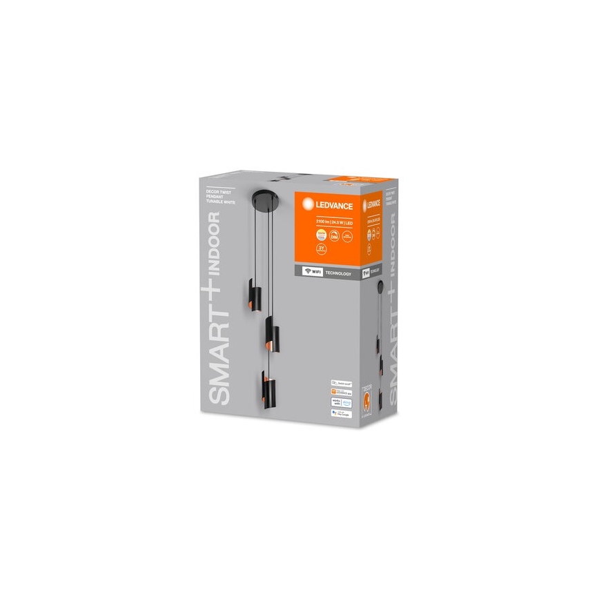Ledvance - LED Reguliuojamas pakabinamas sietynas SMART+ DECOR 3xLED/8W/230V juodas Wi-Fi
