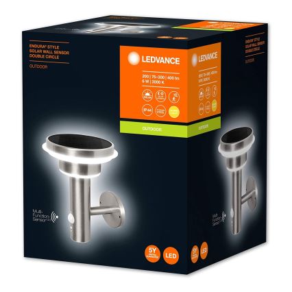 Ledvance - LED Reguliuojamas saulės energijos šviestuvas su jutikliu CIRCLE LED/6W/3,2V IP44