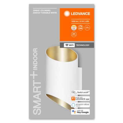 Ledvance - LED Reguliuojamas sieninis šviestuvas SMART+ CYLINDRO LED/12W/230V 3000-6500K Wi-Fi baltas