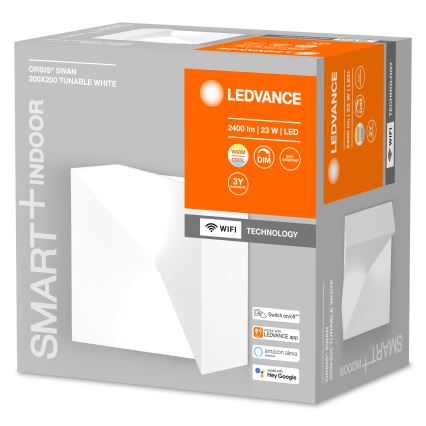 Ledvance - LED Reguliuojamas sieninis šviestuvas SMART+ SWAN LED/23W/230V 3000-6500K Wi-Fi