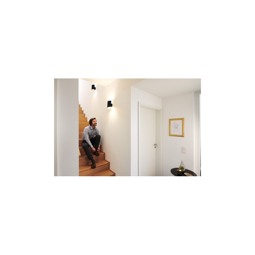 Ledvance - LED Reguliuojamas sieninis šviestuvas SMART+ TWIST LED/12W/230V 3000-6500K Wi-Fi juodas