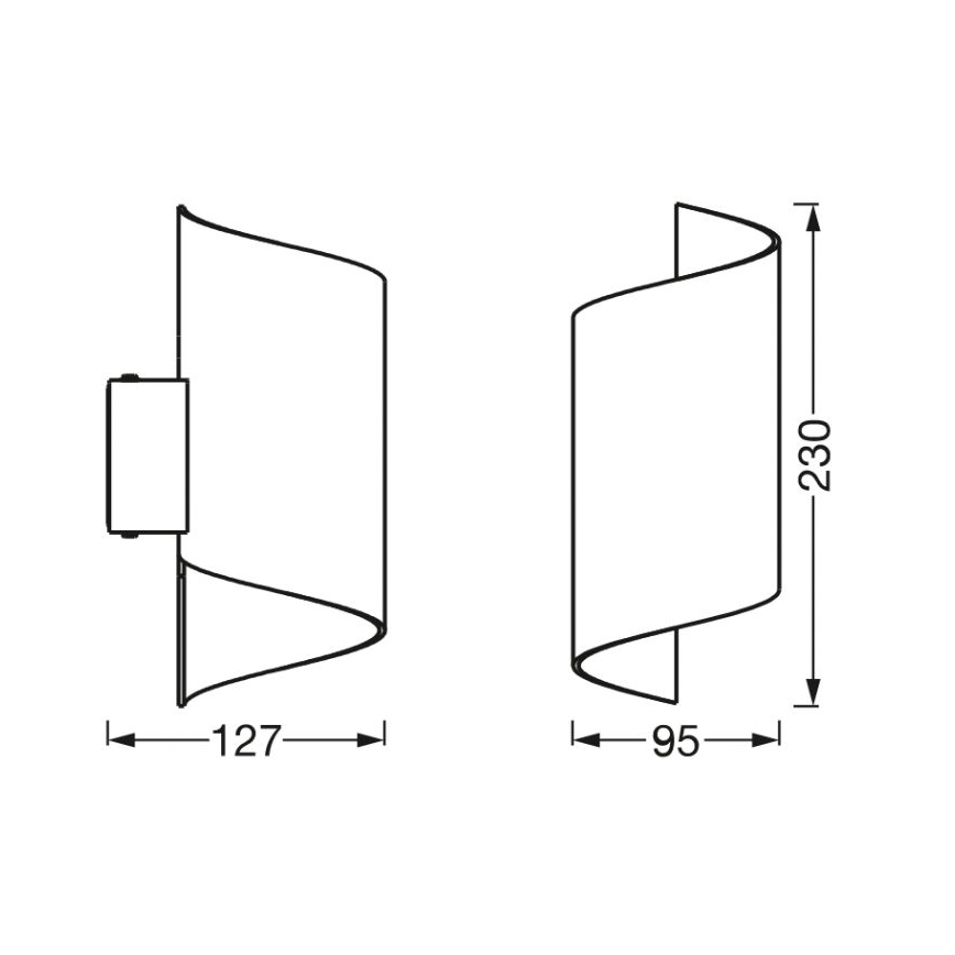 Ledvance - LED Reguliuojamas sieninis šviestuvas SMART+ TWIST LED/12W/230V 3000-6500K Wi-Fi juodas
