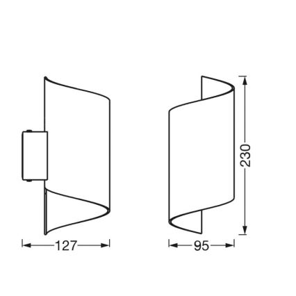 Ledvance - LED Reguliuojamas sieninis šviestuvas SMART+ TWIST LED/12W/230V 3000-6500K Wi-Fi baltas