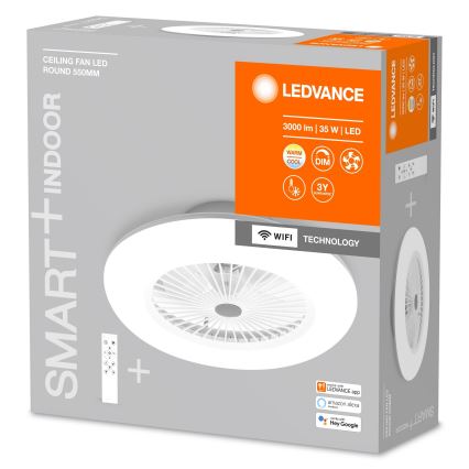 Ledvance - LED Reguliuojamas lubinis šviestuvas su ventiliatoriu SMART+ LED/35W/230V Wi-Fi 3000-6500K + valdymo pultas