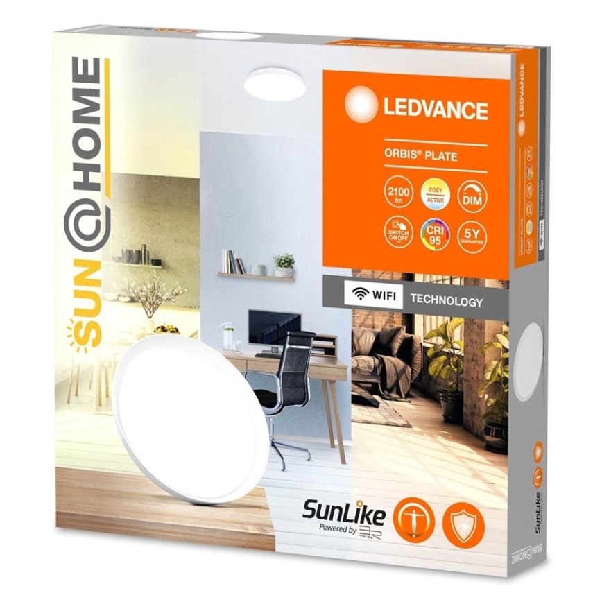 Ledvance - LED Reguliuojamas lubinis šviestuvasSUN@HOME ORBIS LED/26W/230V 2200-5000K CRI 95 Wi-Fi