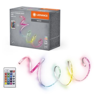 Ledvance - LED RGB dimeriuojama juosta FLEX TV MOOD 1m LED/4W/5V + nuotolinis pultelis