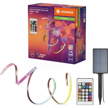 Ledvance - LED RGB dimeriuojama saulės juosta FLEX MAGIC 5m LED/1,6W/3,7V 2000 mAh IP44 + nuotolinio valdymo pultas